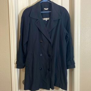 Brem Rainwear Black Trench coat with pockets  size 18